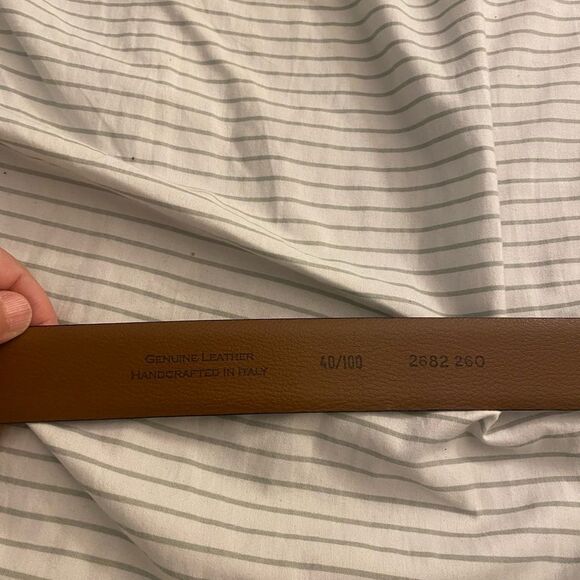 Men's Brown Leather Belt - Picture 2 of 2